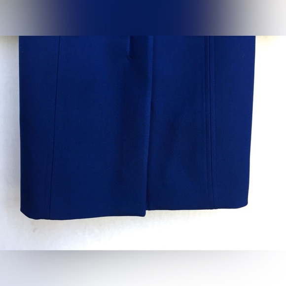 Twin Hill Cobalt Blue Long Wool 2-Way Zip Topper Coat Size 10R - Picture 8 of 15